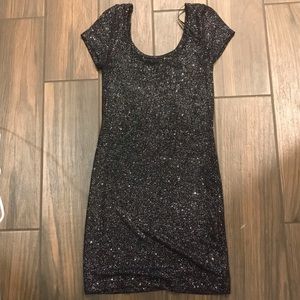 Black body con shimmer dress